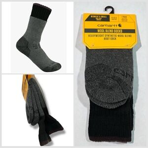 Carhartt Women’s Heavyweight Wool Blend Boot Socks Size Small Charcoal